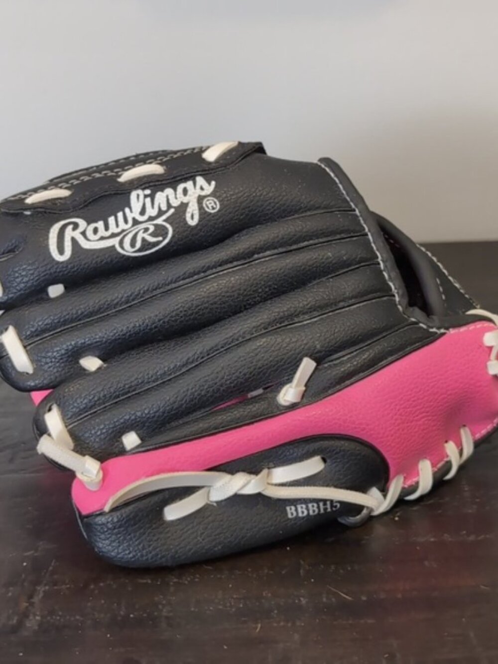 Rawlings Players Series Kids Baseball Glove Faux Leather T-ball Pink Black 9 - Picture 5 of 12